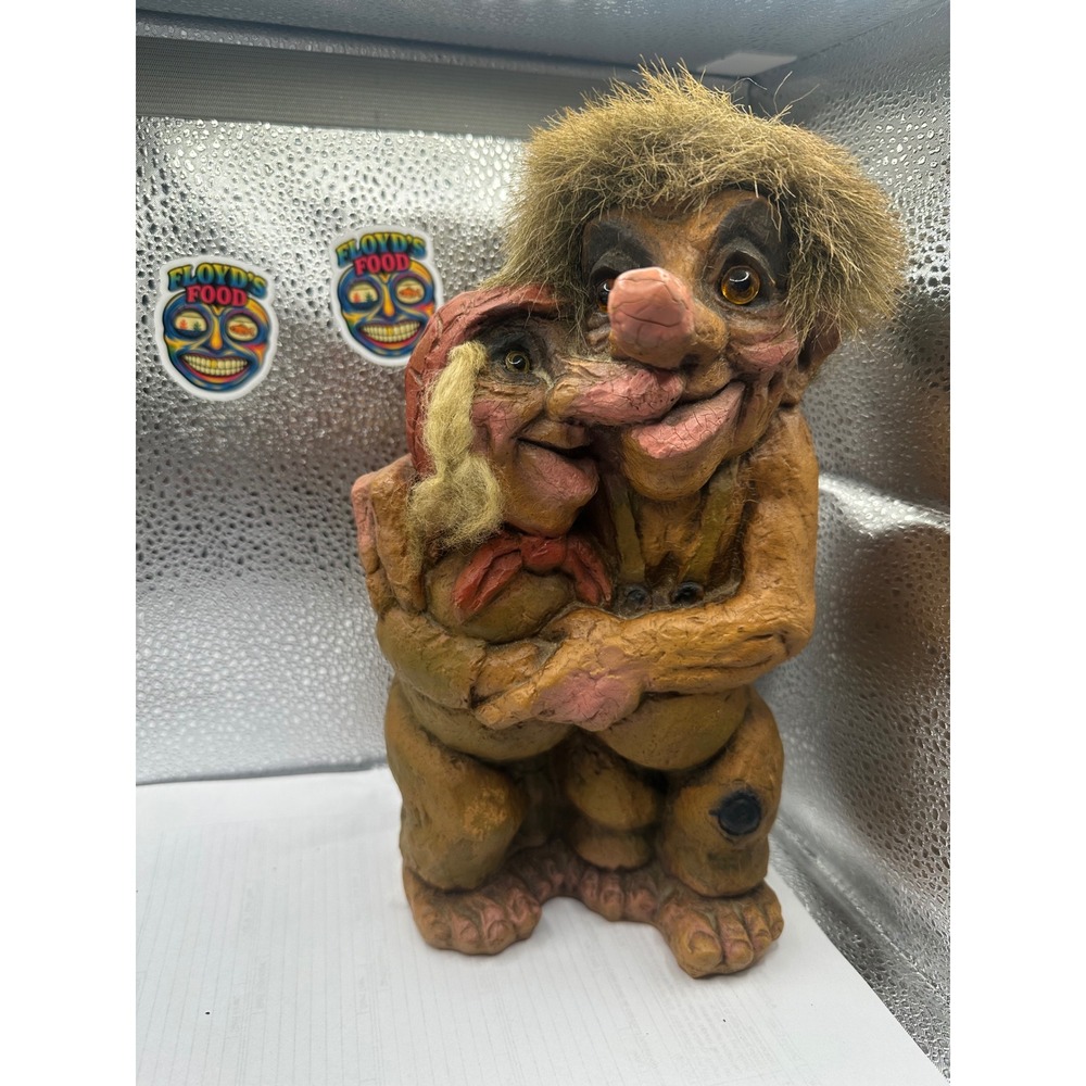 Vintage NyForm Norway Troll Couple Figurine Hugging Folklore Collectible